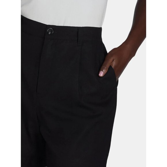 Time and Tru Women Linen Blend Shorts, 5” Inseam, Size XXXL(22), Black Wash - Picture 5 of 5